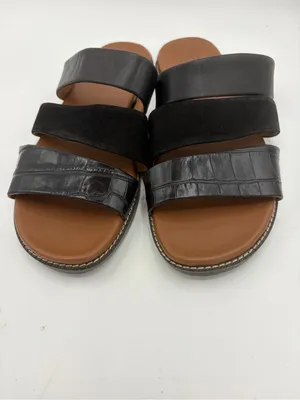Naturalizer Kellie black leather flat slip on sandal women’s 7 casual classic thumbnail 4