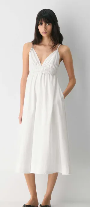Aritzia Wilfred Encourage Poplin Cami Midi Dress thumbnail 1