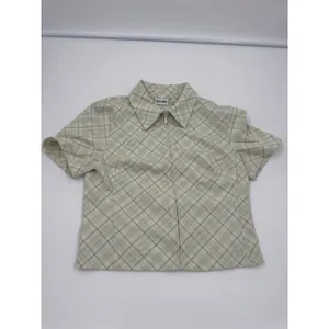 Aritzia Sunday Best Sun-deh Alice Blouse Green Plaid Women Size 4 thumbnail 2