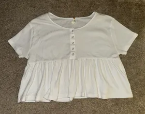 LA Hearts White PacSun Flowy Top thumbnail 1
