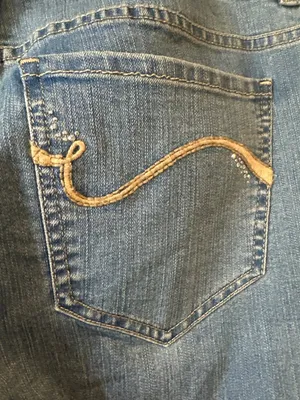 Lee Riders by Lee 10P Y2K Bootcut Jeans Sequin Pocket Dark Wash Retro Denim Indi thumbnail 6