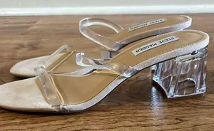 Steve Madden | Nude & Clear Chunky Heels thumbnail 5