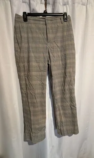 Banana Republic Stretch Women's Plaid Ankle Pants Size 6 thumbnail 1