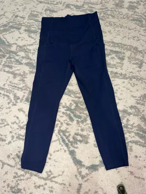 Fabletics Maternity High Rise Pocket Leggings Navy Large thumbnail 4