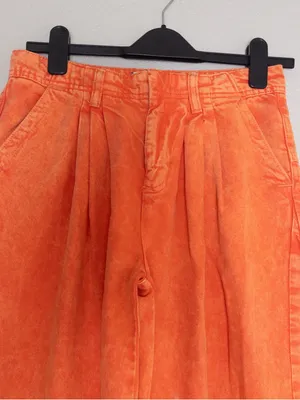 Free People We The Free Equinox Denim Jean 25 Coral Fusion Oversized Flared thumbnail 8