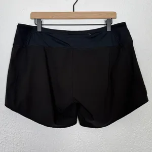 Oiselle Women's Long Roga Shorts Lined Black Yoga Running Size 14 thumbnail 2