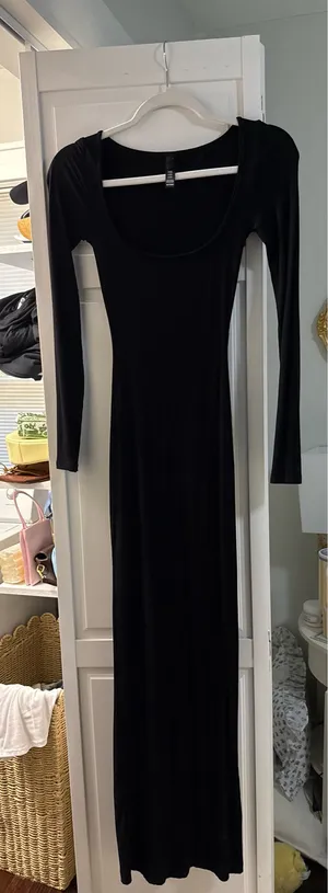 SKIMS Black Long Sleeve Dress thumbnail 2