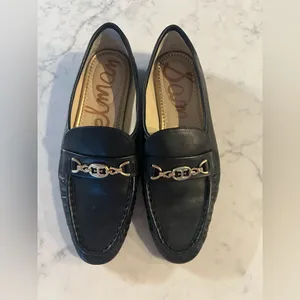 Sam Edelman Women's Lucca Moc Toe Leather Loafer Flats Black Size 9 EUC thumbnail 3