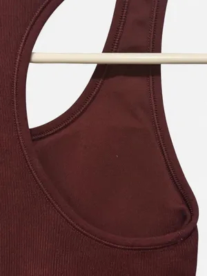 Target Burgundy crop top with built in bra #activewear #workout thumbnail 3