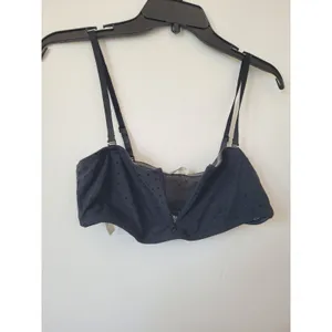 NEW Intimately Free People Sierra Bandeua Bralette Sheer Lace Boning Black Large thumbnail 5