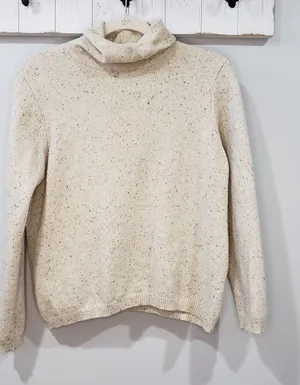 L.L.Bean Merino Wool Angora Turtleneck Sweater L thumbnail 1