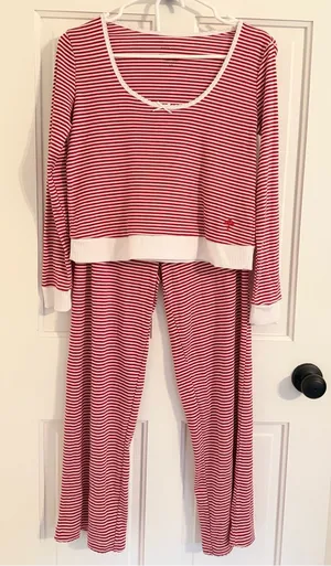 Rachel Ashwell Red White Striped Pajama Set‎ Women’s S/P Cozy Loungewear thumbnail 1