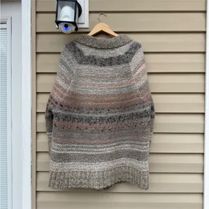 Free People Starlight Shadow Wool Blend Poncho Cardigan Size Small thumbnail 6