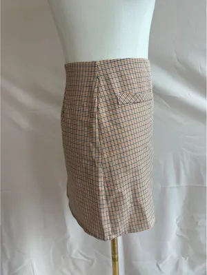 Altard State Women's Small Plaid Mini Skirt with Front Pockets thumbnail 4