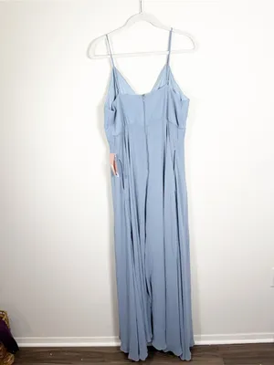 NWT Birdy Grey Kaia Dress Chiffon Dusty Blue Bridesmaid Size XL thumbnail 5