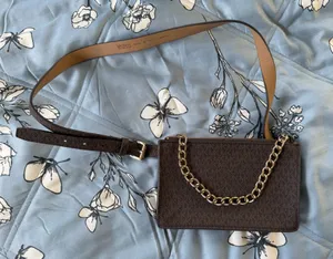 Michael Kors Brown Monogram Belt Bag thumbnail 1