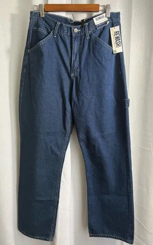 NWT Rewash Carpenter Jeans Denim Dark Wash‎ High Waist size 13 31 NEW! 0441 thumbnail 1
