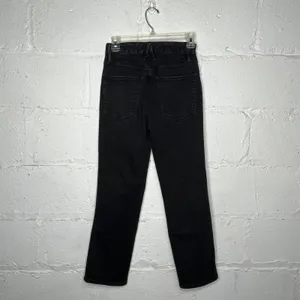 Good American Good‎ Straight High Rise Jeans Zip Fly Women Black Size 4 / 27 thumbnail 3
