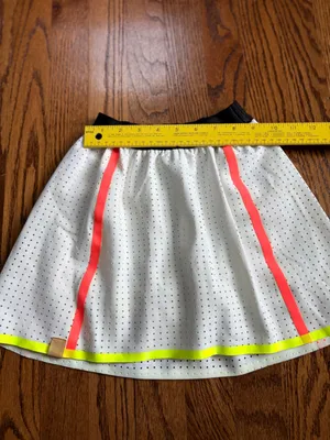 Monreal London XS Perforated Tennis Skort Neon Trim Built In Shorts thumbnail 11
