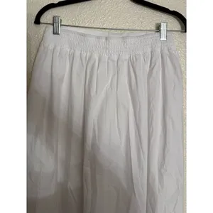 Susana Monaco poplin drop waist skirt White Maxi A-Line Skirt size medium NWT thumbnail 6