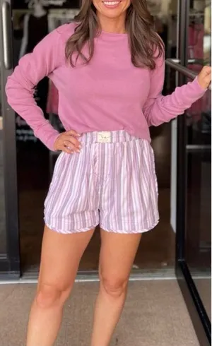 NWT Free People We The Free Jess Long Sleeve - orchid combo - medium thumbnail 1