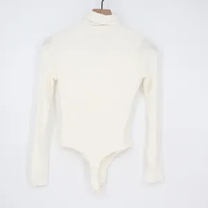 Naked Wardrobe Ivory Long Sleeve Turtleneck Bodysuit Cream Medium thumbnail 6