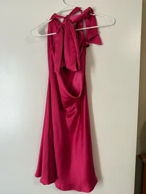 Altar'd State Pink Satin Mini Dress thumbnail 3