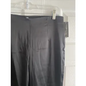 Equestrian Designs Tapered Trousers Womens Size M Black Satin Stretch Pants USA thumbnail 4