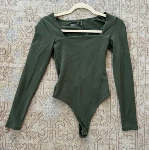 Abercrombie Olive Green Bodysuit thumbnail 1