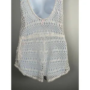 Victorias Secret Womens Medium Beach Cover Up Romper‎ Crochet Lace One Piece thumbnail 6