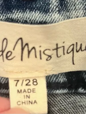 🍒Mode Mistique Embroidered Red Cherry Wide Leg Jeans Size 7/28🍒 thumbnail 5