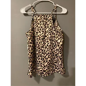 DO+BE Satin Lace Cheetah Print Tank Top Size Small thumbnail 3