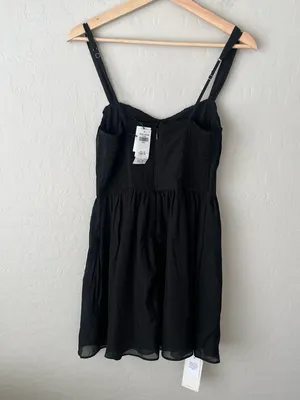 Abercrombie & Fitch Ruched Chiffon Mini Dress with pockets NEW small thumbnail 7