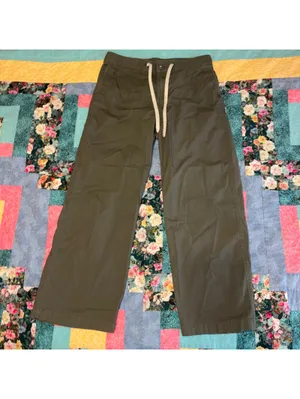 Vuori $98 Ripstop Wideleg Woman’s S Olive Green Elastic Waist Pants thumbnail 4
