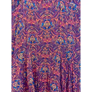 Abercrombie & Fitch Blue Orange Red Yellow Floral Paisley Mini Dress Womens Sz M thumbnail 5