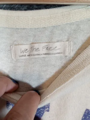 We The Free Texas Blubonet Graphic Tee Ivory Cotton Oversized Collegiate Relaxed thumbnail 3