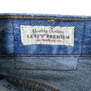 Levi's 501 '90s Medium Wash Denim Cut Off Jean Shorts Retro Distressed Size 25 thumbnail 5