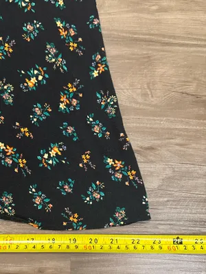 AFRM Cora Keyhole Floral Midi Dress Small Black Ditsy Floral Sold Out $118 thumbnail 12