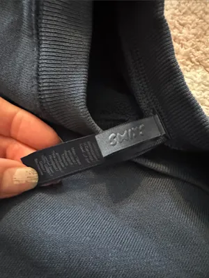 Skims cropped Navy Crewneck Sweatshirt thumbnail 3
