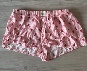 Toasted Coconut Pink Lobster Print Lounge Shorts thumbnail 1