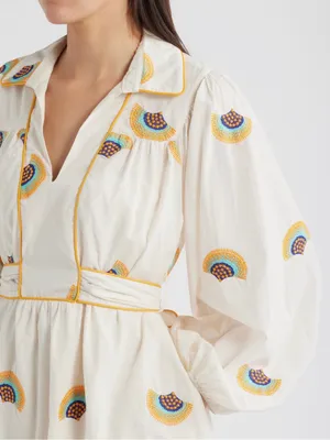 CIEBON Halliday Embroidered Long Sleeve Dress Size Small thumbnail 3