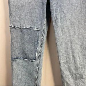 Abercrombie Curve Love Ultra High Rise Ankle Straight Jeans Patched 25 0 short thumbnail 5