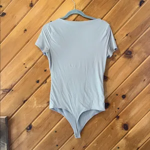 Abercrombie & Fitch seamless square neck gray bodysuit thumbnail 5