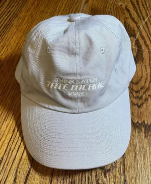 Tate McRae Think Later World Tour 2024 Grey Baseball Cap VIP Hat thumbnail 1