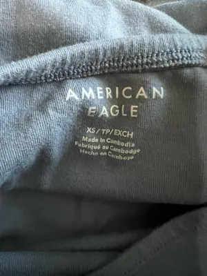 American Eagle NWT Blue Strapless Tube Top Thong Bodysuit XS Y2K thumbnail 8