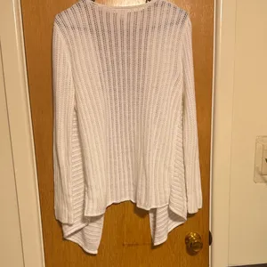 Jones New York White Open-Front Cardigan thumbnail 5