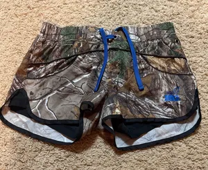Realtree Camo Athletic Shorts with Blue Drawstring thumbnail 1