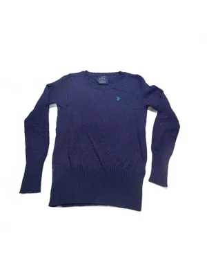 U.S. Polo Assn. Women’s Sweater Size M Navy Blue Crewneck Embroidered Logo thumbnail 7