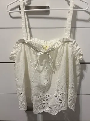 Anthropologie Maeve Eyelet-Border Tank Top thumbnail 2