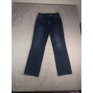 judy blue straight leg jeans button fly jeans 11/30 high rise dark wash thumbnail 2